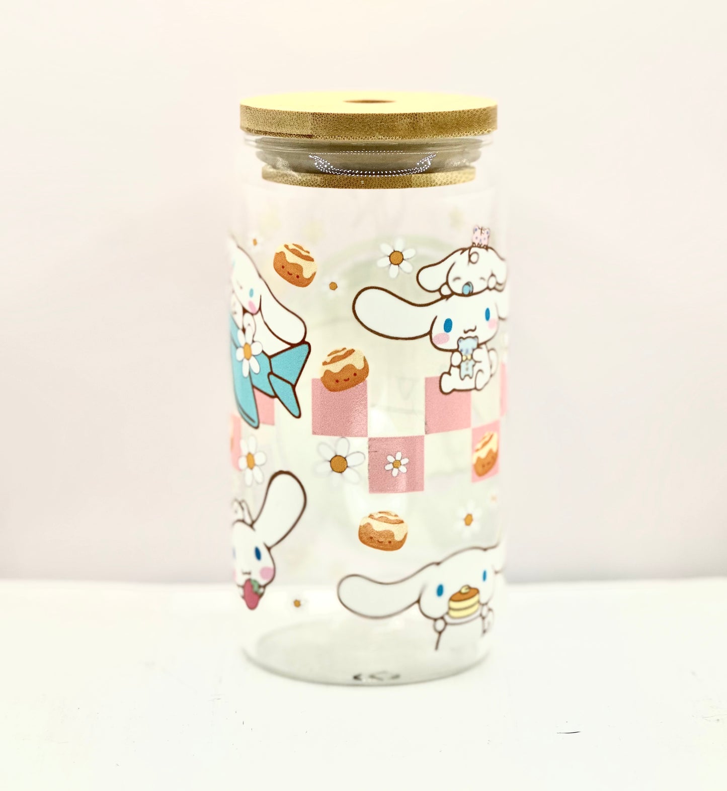 Kitty Crew Glass Cup w/ Lid