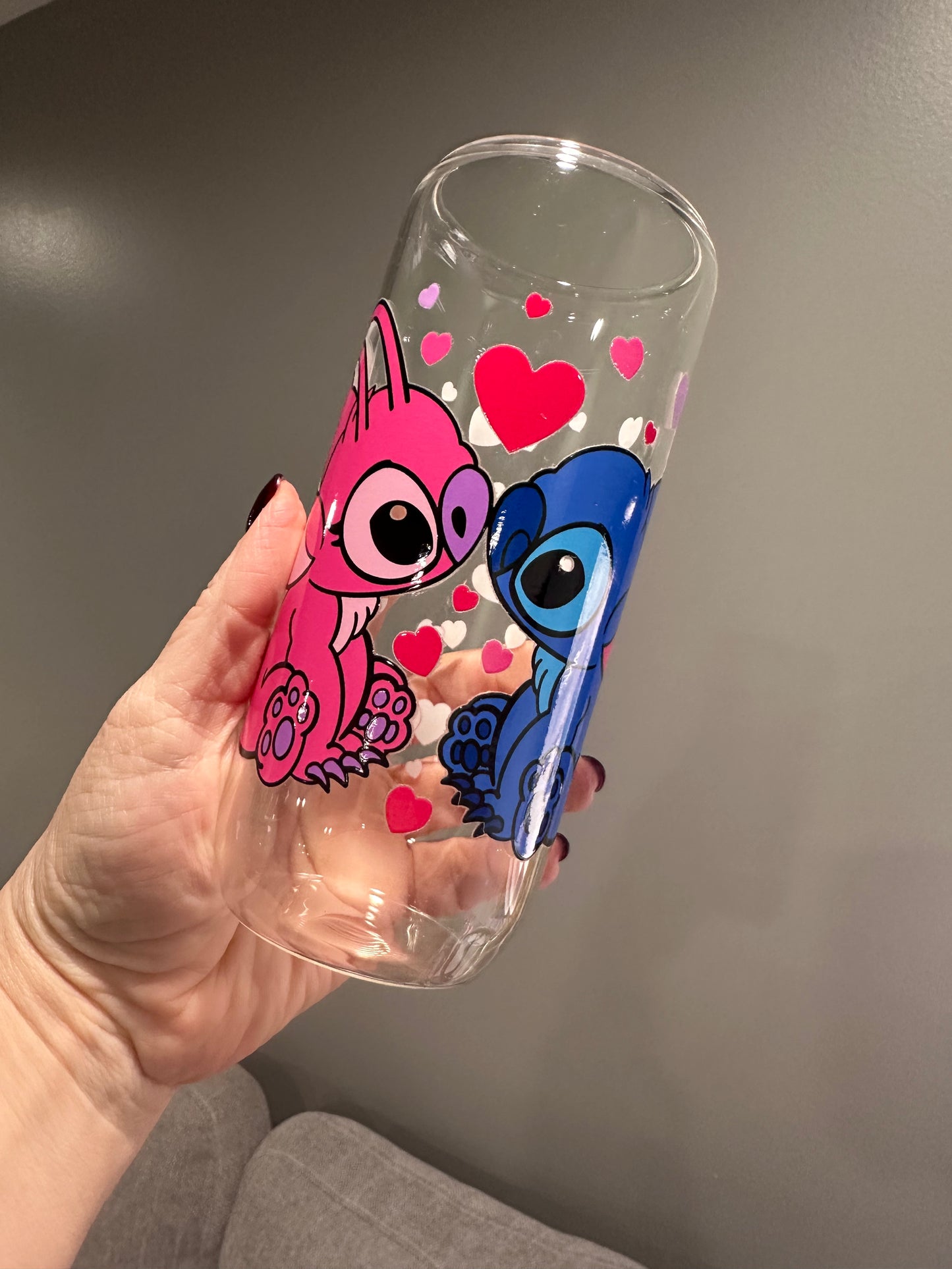 Alien Sweethearts Glass Cup w/ Lid
