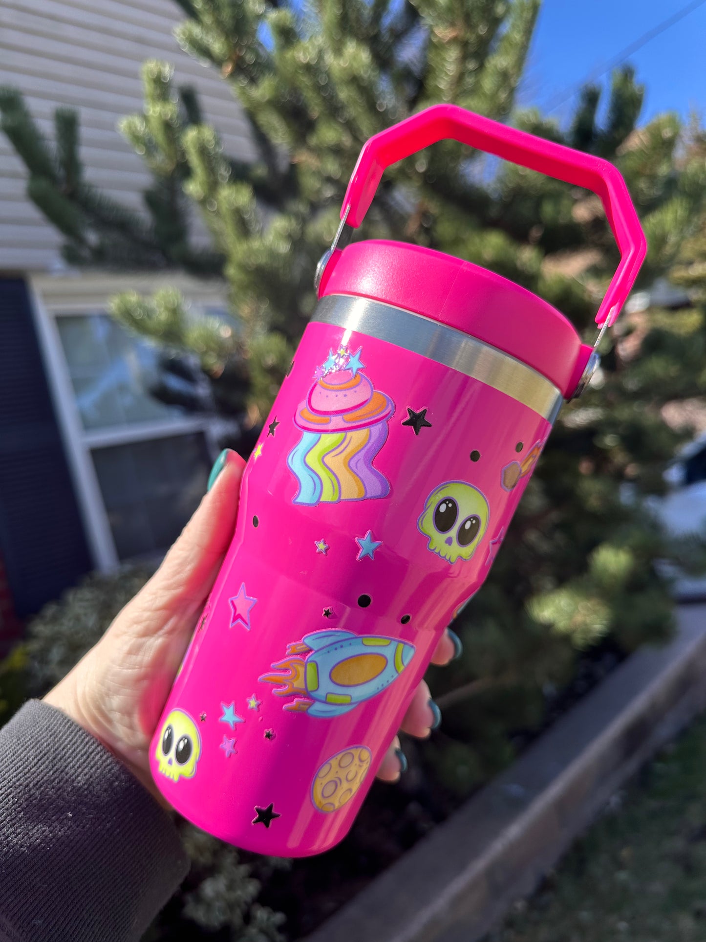 Alien Invasion - Flip Straw Tumbler