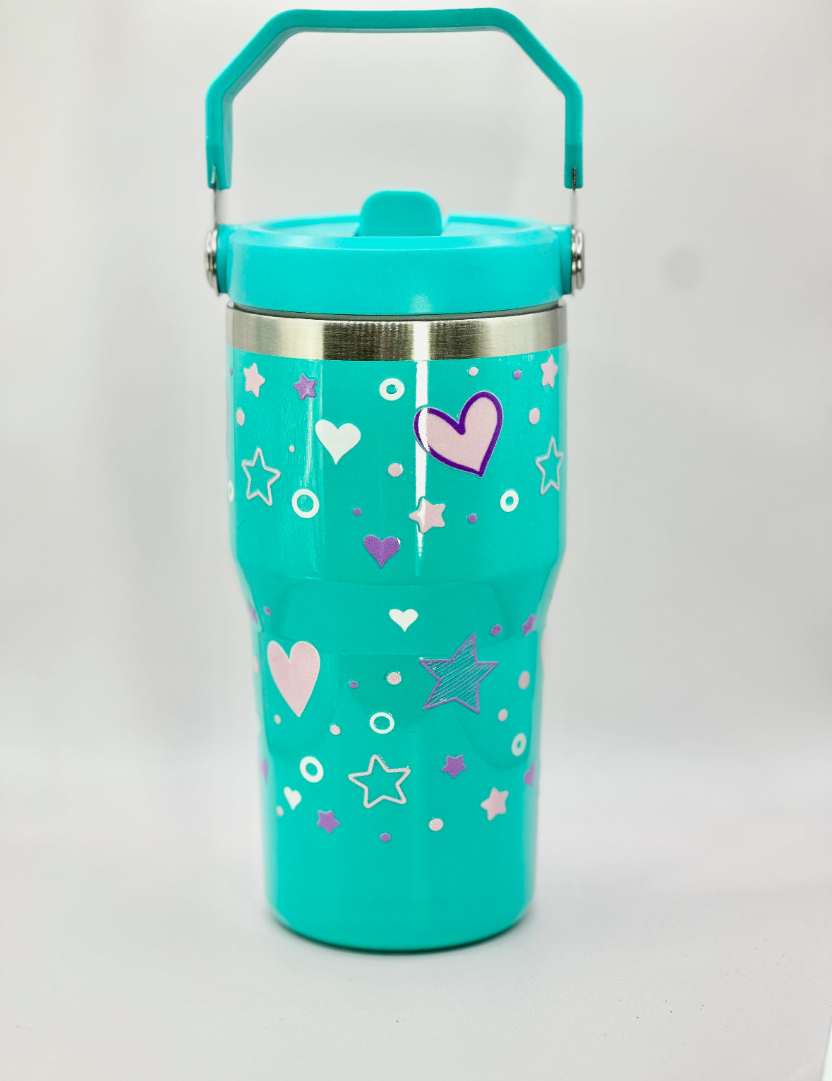 Hearts & Stars - Flip Straw Tumbler