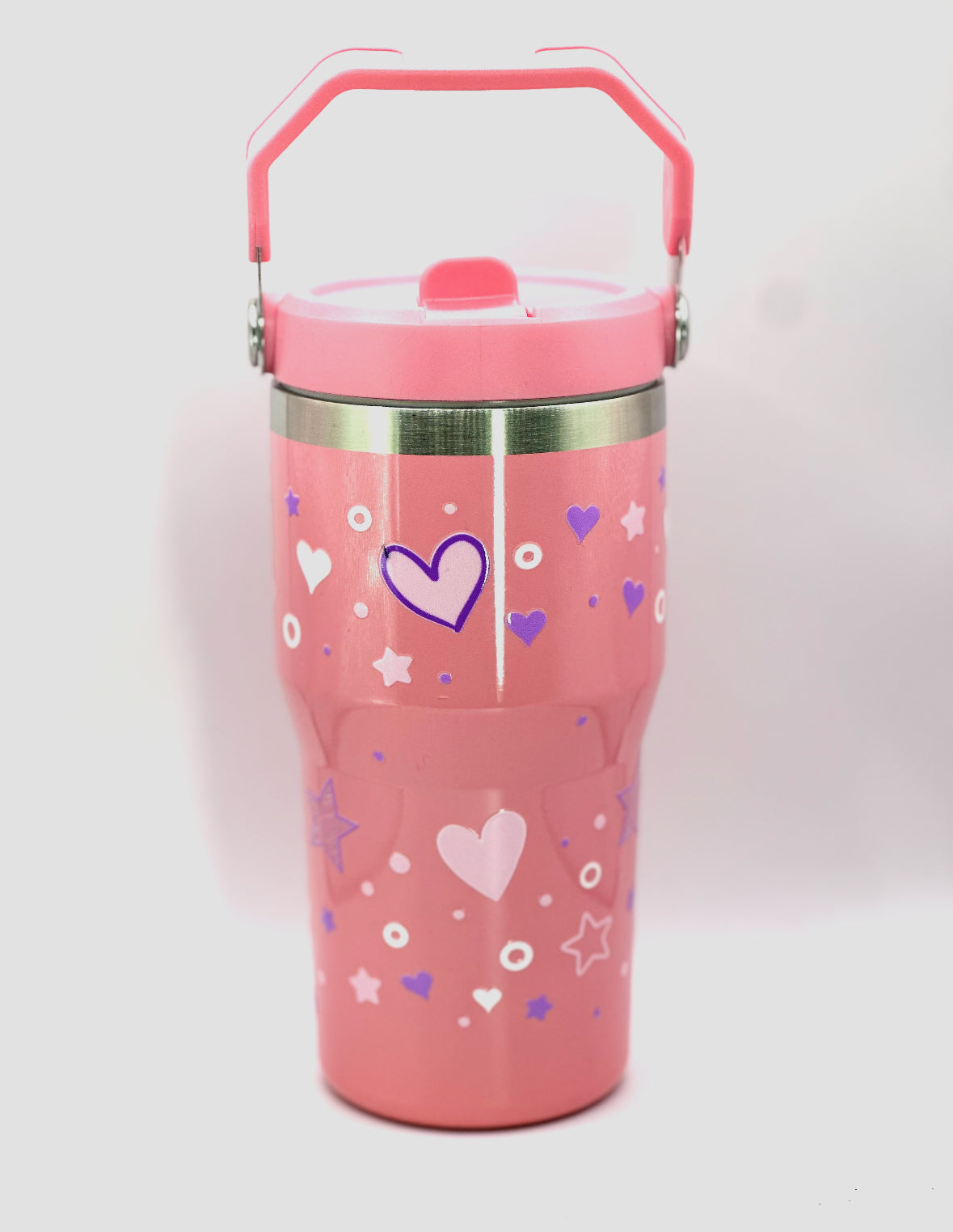 Hearts & Stars - Flip Straw Tumbler