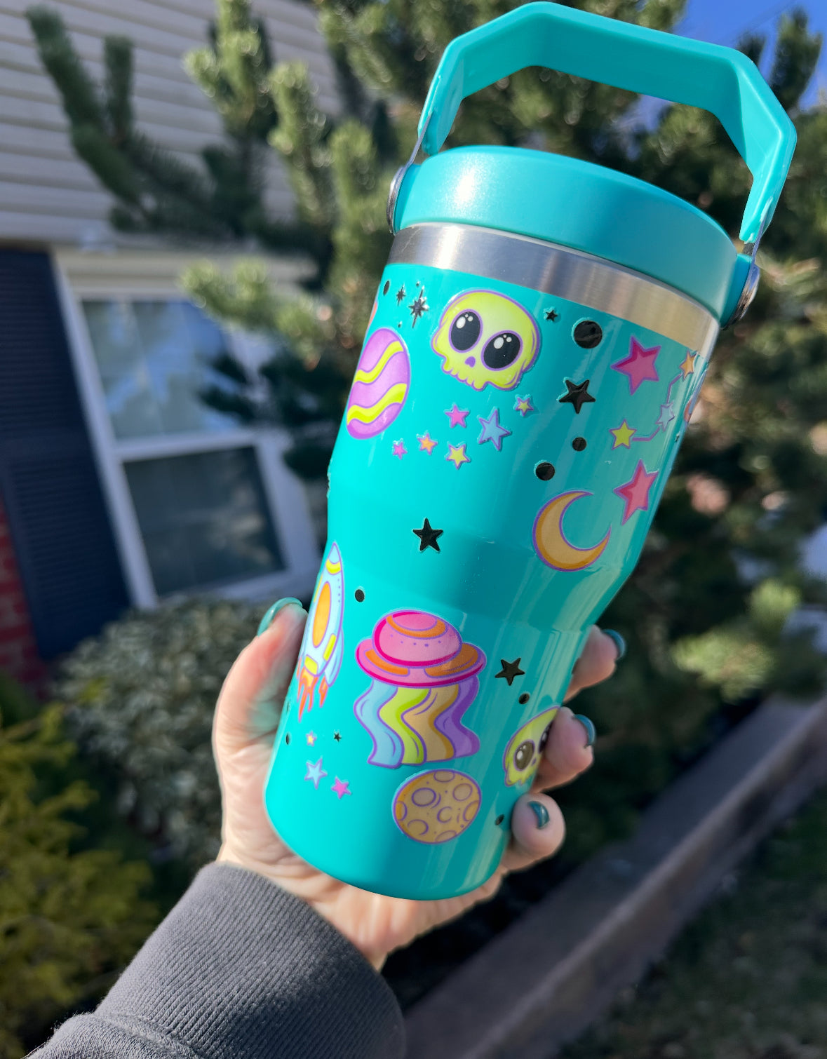 Alien Invasion - Flip Straw Tumbler