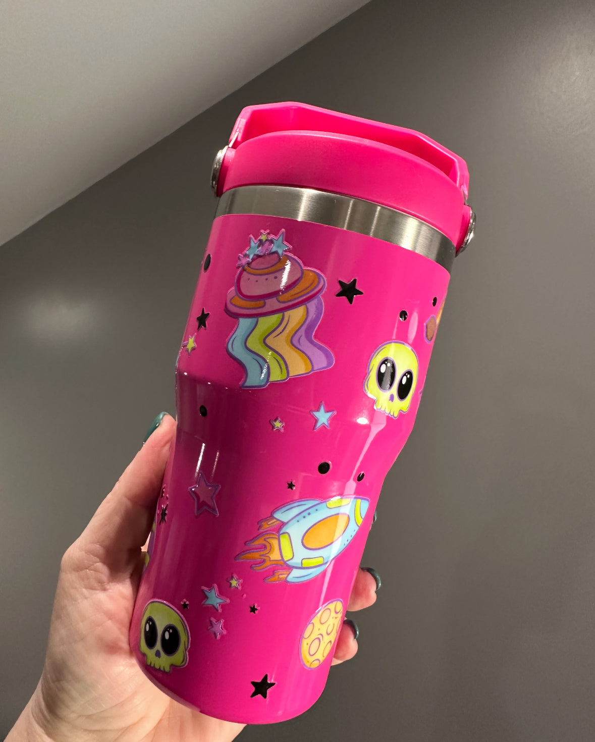 Alien Invasion - Flip Straw Tumbler