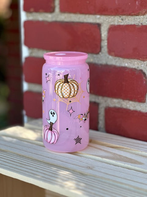 Ghost Pumpkin Acrylic Cup w/ Lid