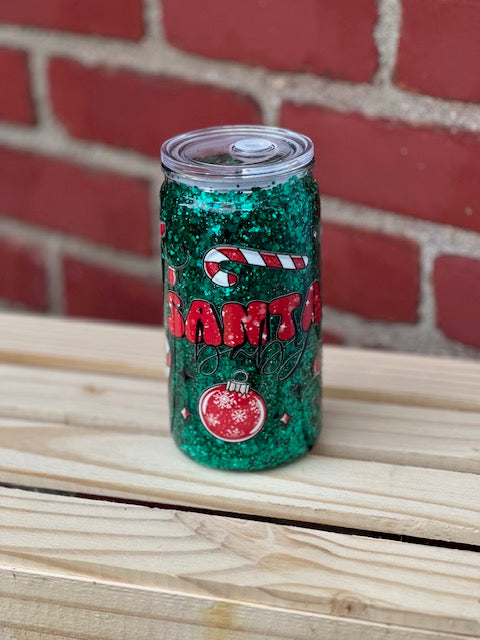 Santa Baby Snow Globe Cup w/ Lid