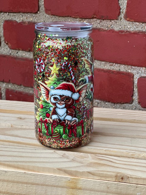 Gremlins Christmas Snow Globe Cup w/ Lid