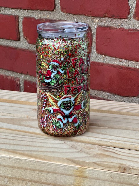 Gremlins Christmas Snow Globe Cup w/ Lid