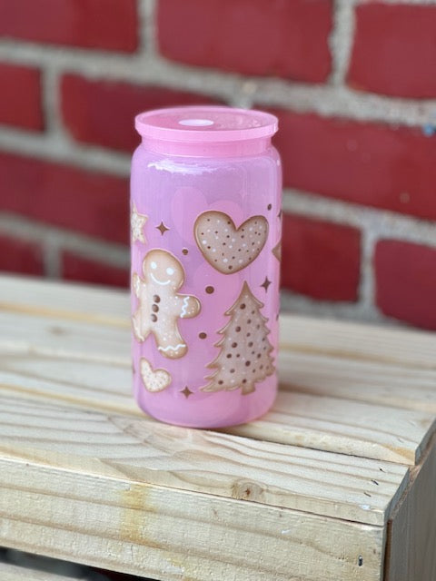 Christmas Cookie Acrylic Cup w/ Lid