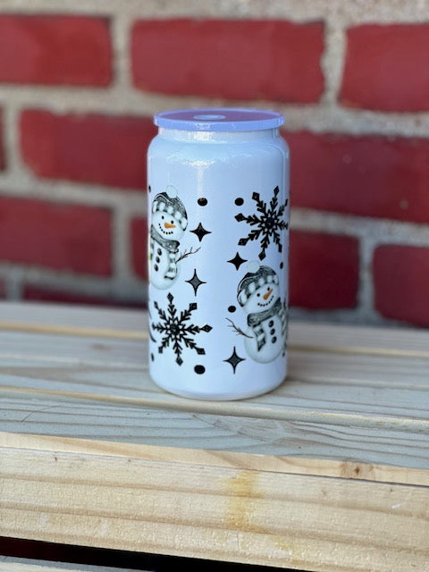 Snowman Stainless Steel Cup w/ Lid