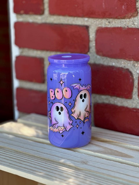 'Boo' Acrylic Cup w/ Lid