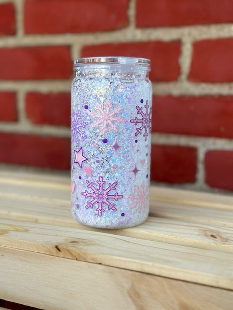 Freezing Season Snow Globe Cup w/ Lid