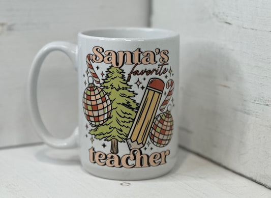 Santa's Favorite Teacher Mug