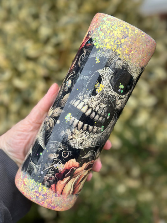 Skull Epoxy Tumbler 20oz