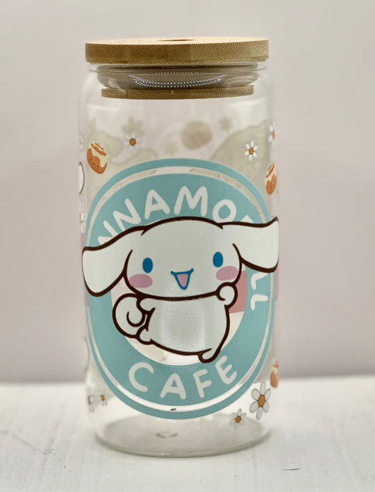 Kitty Crew Glass Cup w/ Lid