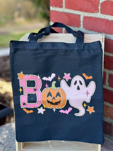 'Boo' Festive Ghost Trick-or-Treat Tote